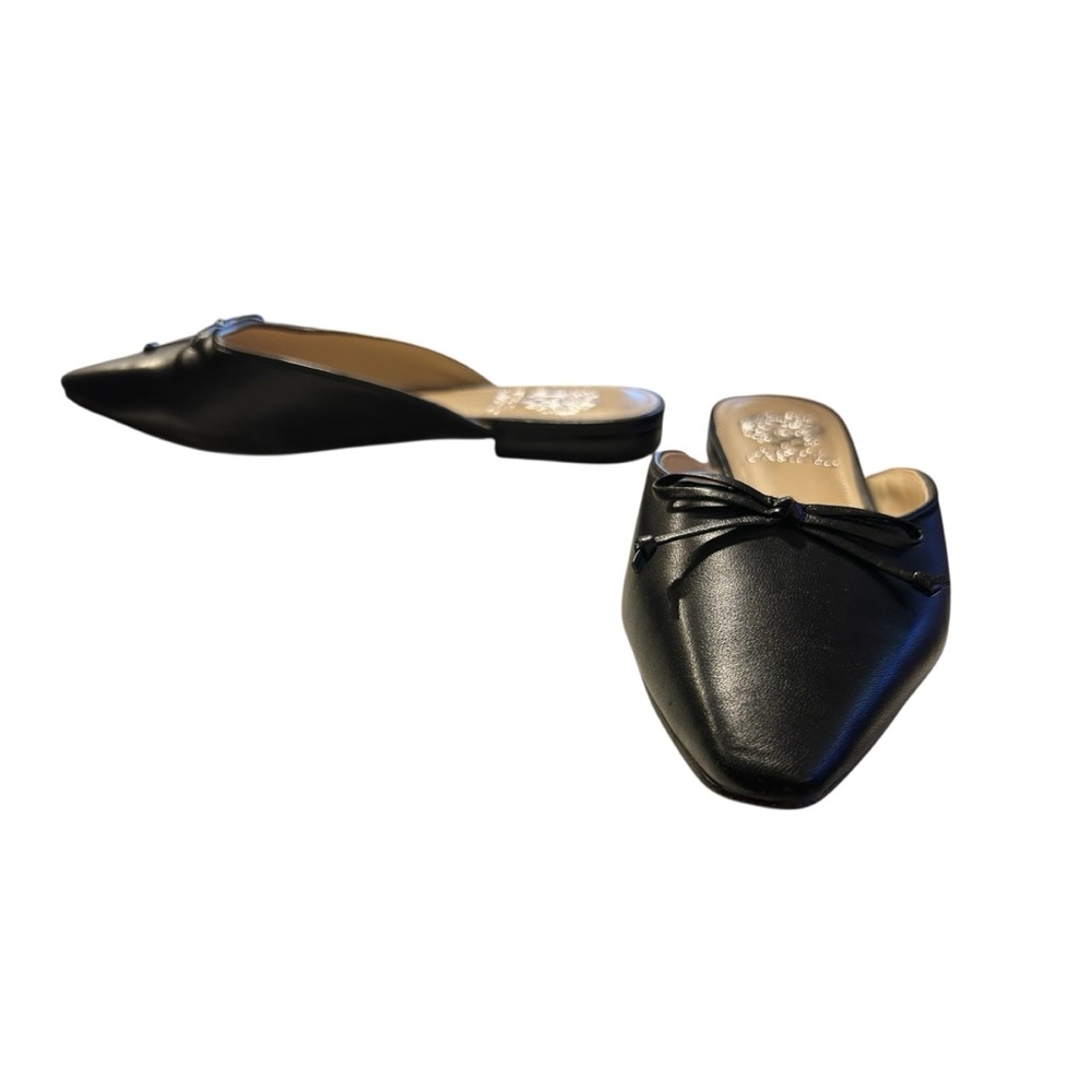 Vince Camuto Palulli Black Flat Mules with Bow Accent – Size 8 - Picture 4 of 6